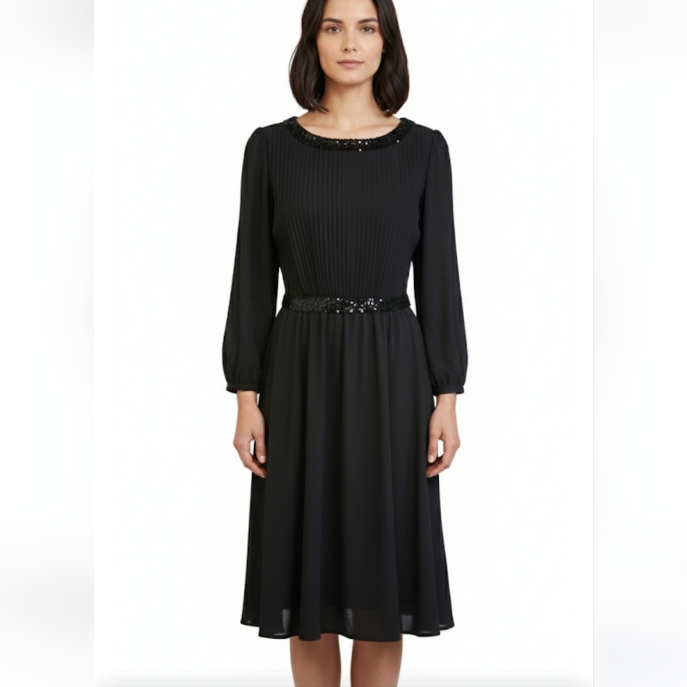 Vtg S.L.Petites vintage  black dress size 12